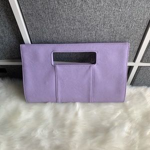 Lavender clutch bag